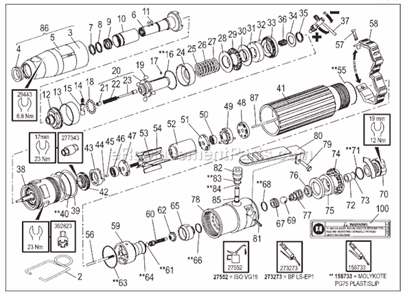 Page A Diagram and Parts List for CP2008 6151922008 Chicago Pneumatic Electric Drill